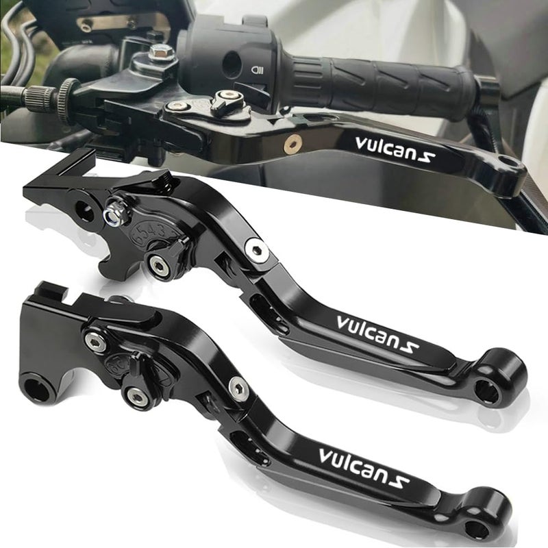 FREAXLL 2pcs Foldable Motorcycle Brake Clutch Levers Set for Vulcan S 2015-2020 Vulcan S SE 2017 Vulcan S Cafe Light Tourer/Cafe/Sport 2018+(Black) - Image 1